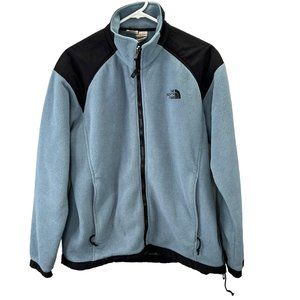 The North Face Alpine Fleece Jacket size L Women Blue Black Full Zip